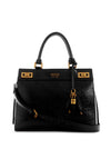 Guess Katey  Python Satchel Bag, Black