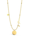 Guess Disk Pendant Necklace, Gold