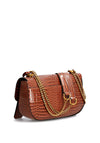 Guess Raffie Croc Print Cossbody Bag, Cognac