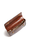 Guess Raffie Croc Print Cossbody Bag, Cognac