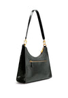 Guess Raffie Croc Print Shoulder Bag, Black