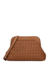 Guess Sicilia Large Braided Clutch Bag, Cognac
