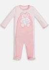 Guess Baby Teddy Print Overall Gift Box, Pink