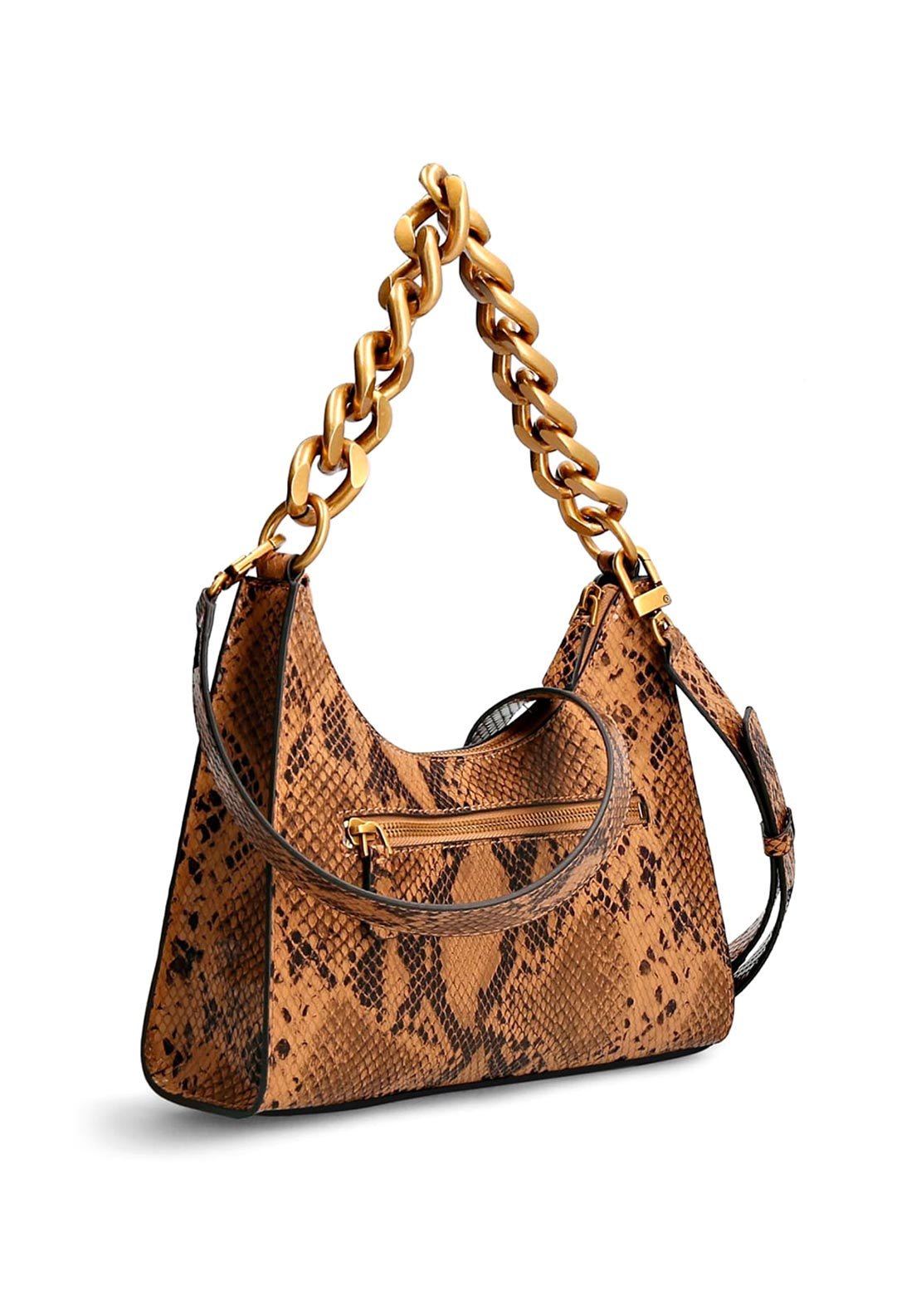 Guess Tullia Python Print Hobo Bag, Brown