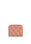 Guess Zadie 4G Logo Print Zip Around Mini Wallet, Roman Red