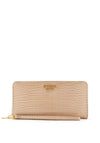 Guess Laurel Faux Croc Zip Around Wallet, Camel