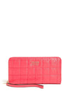 Guess Kobo Quilted 4G Logo Zip Around Wallet, Watermelon