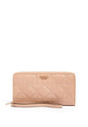Guess Malia Quilted Zip Around Wallet, Biscuit