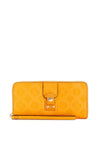 Guess Carlson Embossed Peony Zip Around Wallet, Mango