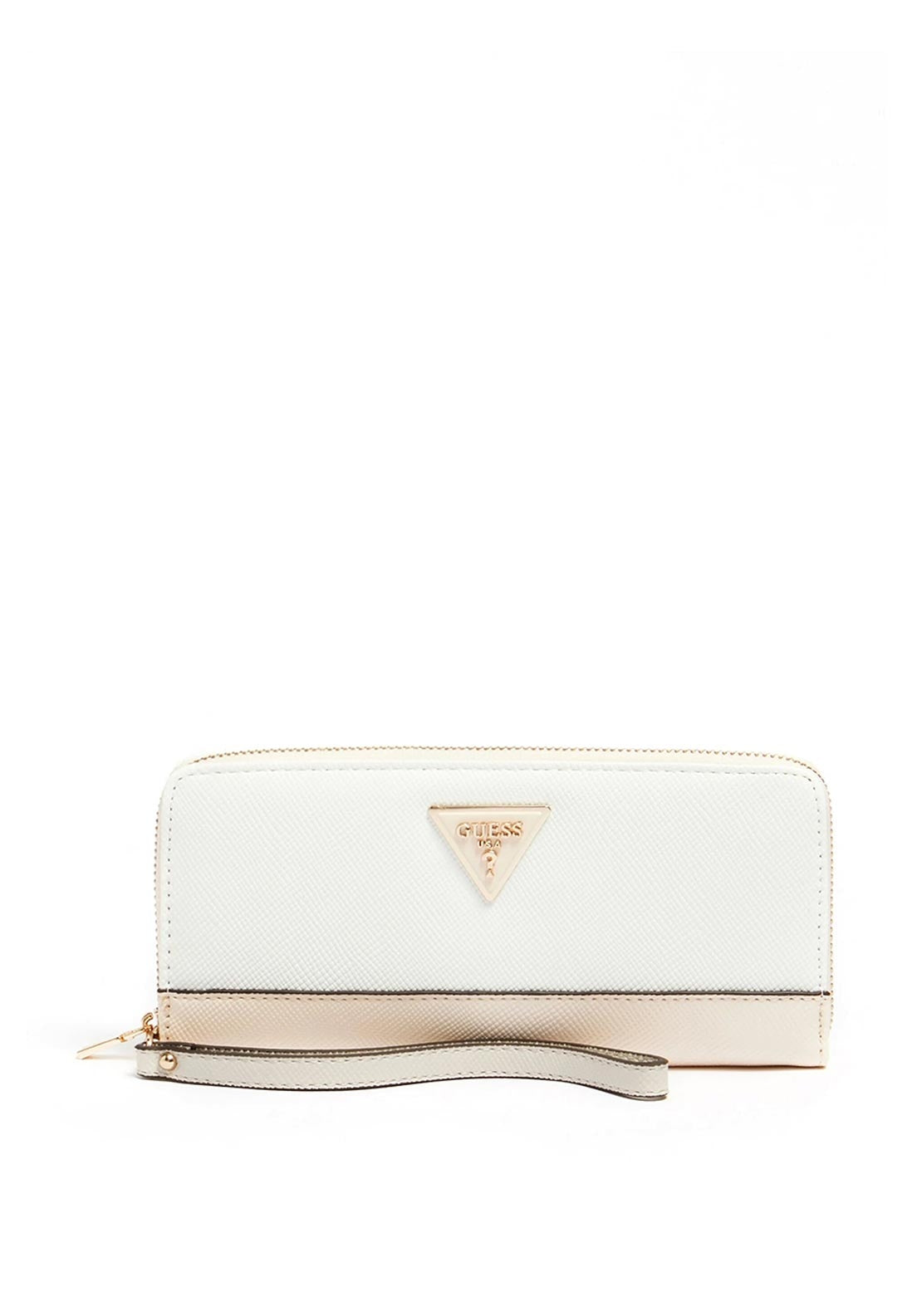 Guess Laurel Zip Around Wallet, White Multi