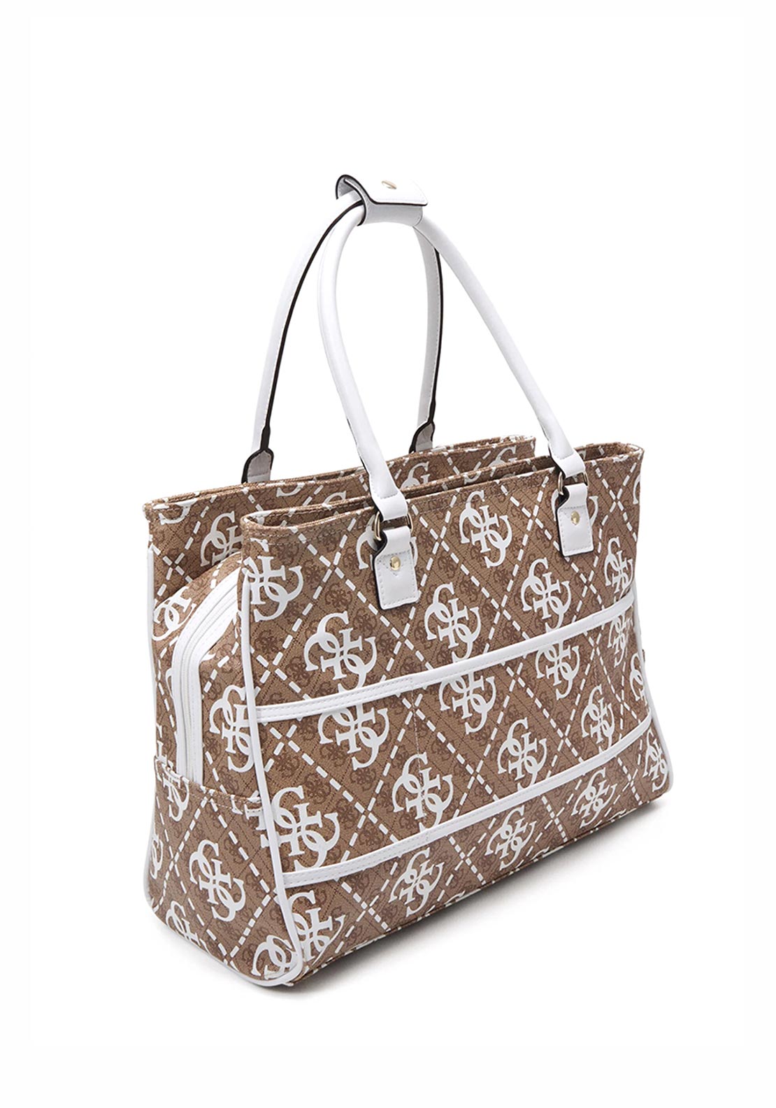 Guess Wilder Large Weekend Bag, White Multi