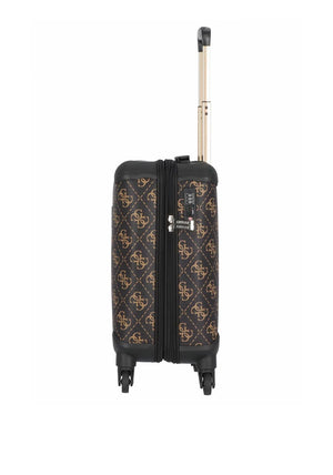 Guess Berta 4G Logo 4-wheel 18″ Spinner Suitcase, Brown