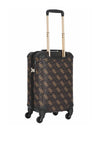 Guess Berta 4G Logo 4-wheel 18″ Spinner Suitcase, Brown