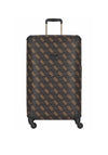 Guess Berta 4G Logo 4-wheel 28” Spinner Suitcase, Brown