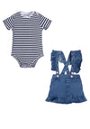Guess Baby Girl Body and Dress Set, Blue