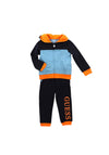 Guess Boys Colour Block Logo Tracksuit, Navy