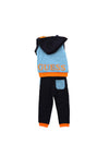 Guess Boys Colour Block Logo Tracksuit, Navy