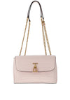 Guess Montreal Faux Croc Print Shoulder Bag, Pale Rose