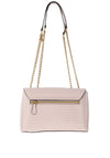 Guess Montreal Faux Croc Print Shoulder Bag, Pale Rose