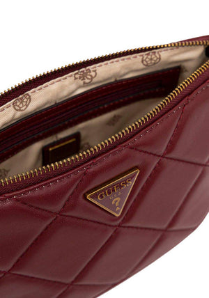 Guess Cessily Quilted Shoulder Bag, Merlot