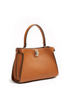 Guess Uptown Chic Small Logo Lock Shoulder Bag, Cognac