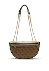 Guess Logo Vision Studded Shoulder Bag, Gold Multi