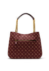 Guess Hensely Bucket Shopper Bag, Wine Multi