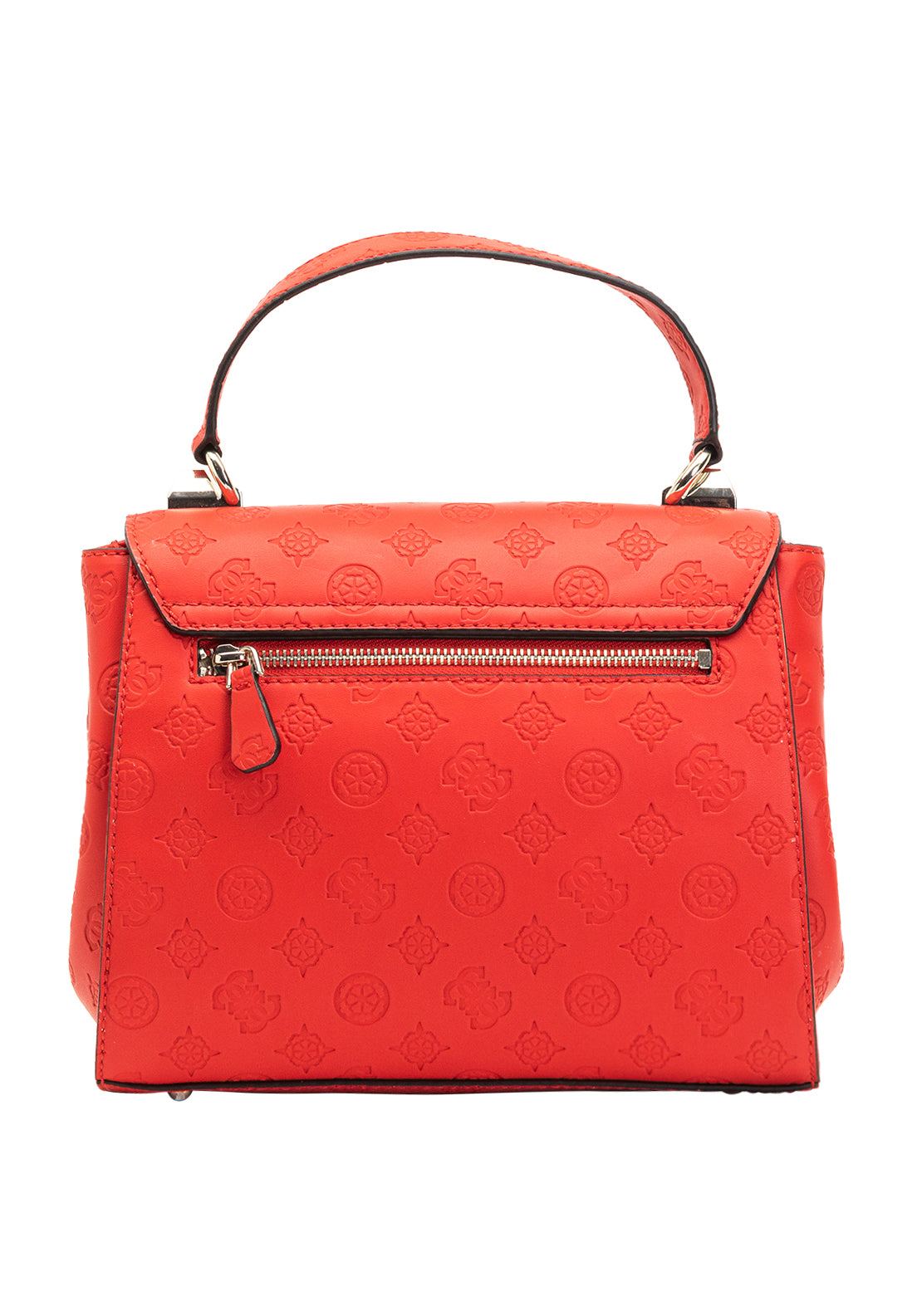 Guess Dayane Medium Embossed Satchel Bag, Red