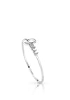 Guess Silver Plated Script Bangle, Silver