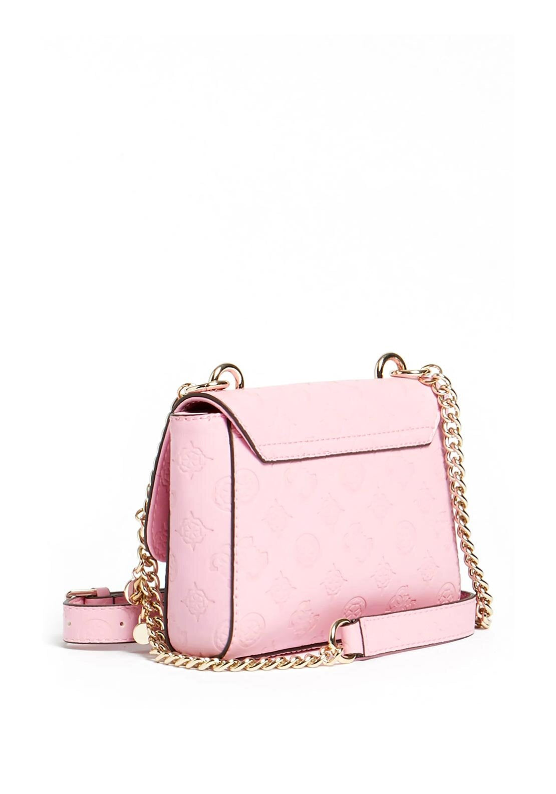 Guess Carlson Mini Embossed Crossbody Bag, Confetti Pink