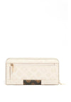 Guess Carlson Embossed Peony Zip Around Wallet, Stone Multi