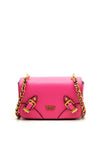 Guess Didi Mini Pebbled Faux Leather Flap Over Crossbody Bag, Watermelon