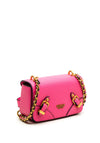Guess Didi Mini Pebbled Faux Leather Flap Over Crossbody Bag, Watermelon