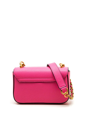 Guess Didi Mini Pebbled Faux Leather Flap Over Crossbody Bag, Watermelon