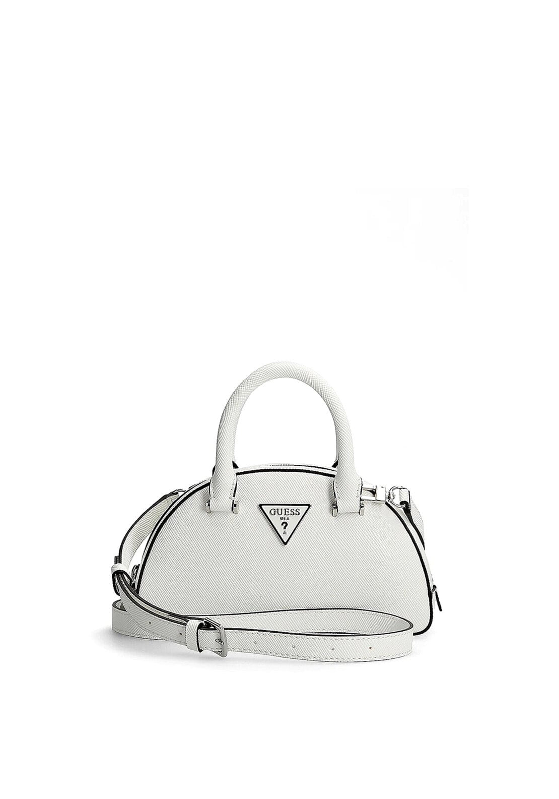 Guess Cordelia Mini Crossbody Dome Handbag, Ivory