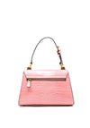 Guess Stephi Croc Print Shoulder Bag, Rose