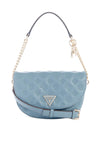 Guess La Femme Debossed Flap Shoulder Bag, Slate