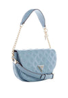 Guess La Femme Debossed Flap Shoulder Bag, Slate