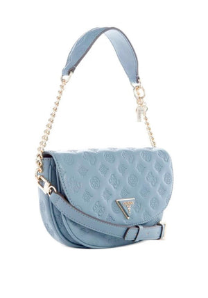 Guess La Femme Debossed Flap Shoulder Bag, Slate