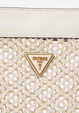 Guess Vikky Drawstring Crossbody Bag, Ivory