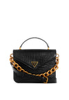 Guess Retour Croc Print Mini Handbag, Black