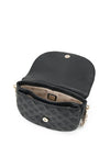 Guess La Femme Debossed Flap Shoulder Bag, Black
