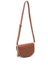 Guess La Femme Debossed Flap Shoulder Bag, Cognac