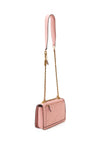 Guess Abey Flap Over Small Quilted Crossbody Bag, Dusty Pink