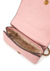 Guess Abey Flap Over Small Quilted Crossbody Bag, Dusty Pink
