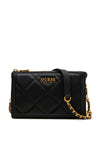 Guess Abey Mini Quilted Crossbody Bag, Black