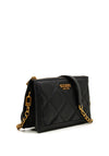 Guess Abey Mini Quilted Crossbody Bag, Black