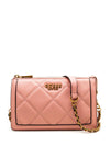 Guess Abey Quilted Mini Crossbody Bag, Dusty Pink
