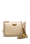 Guess Abey Mini Quilted Crossbody Bag, Stone