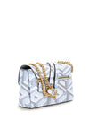 Guess Montreal Logo Flap Over Shoulder Bag, Ice Blue
